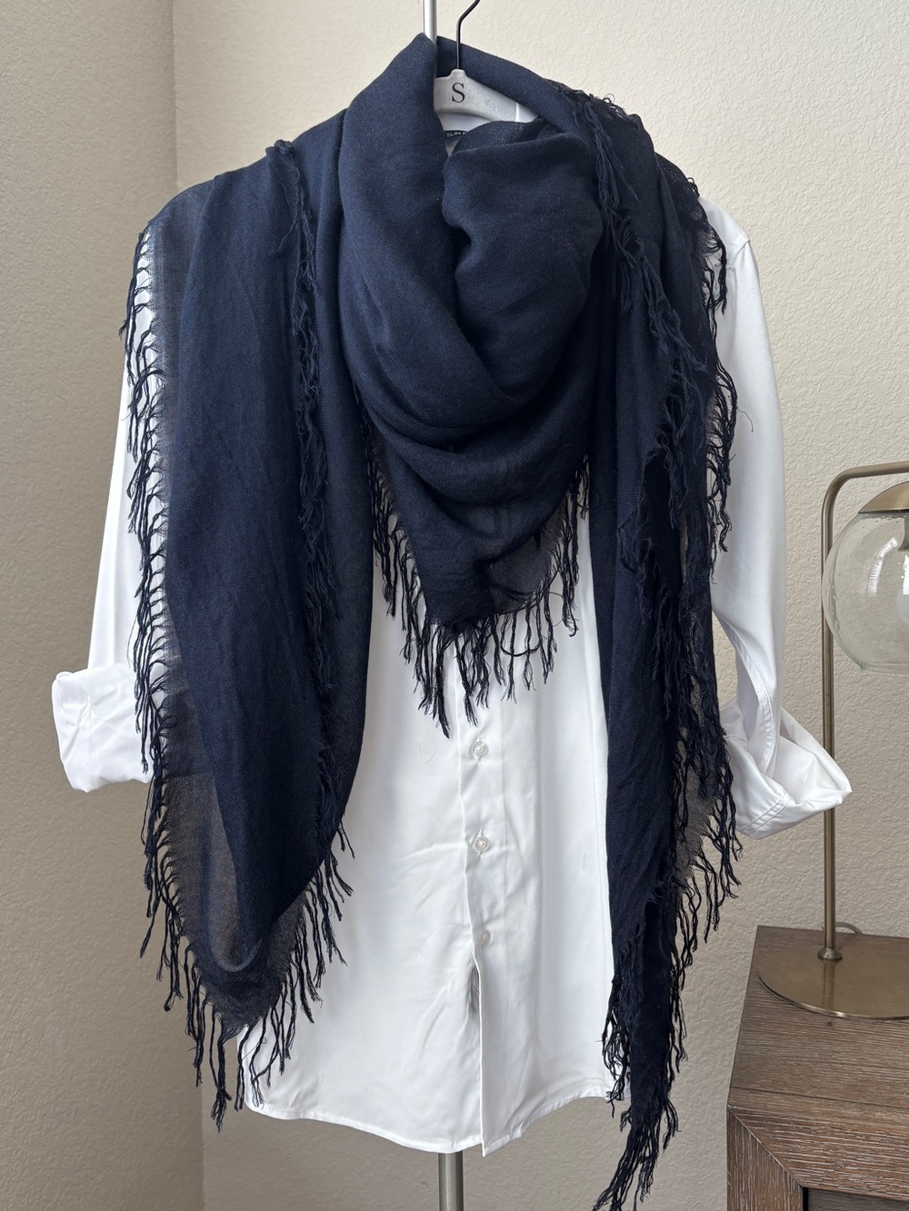 Pacific Blue Midnight Cashmere Blend Scarf